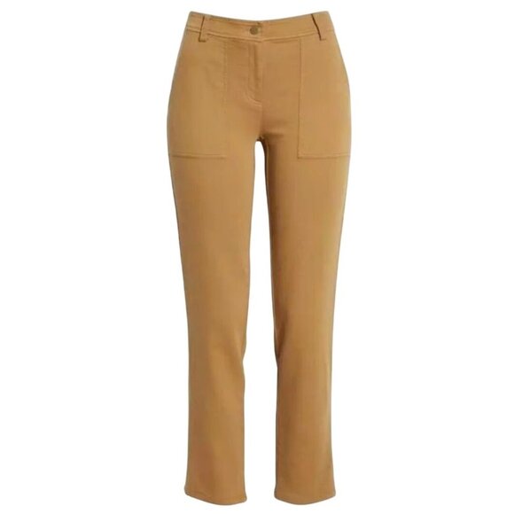 Eileen Fisher Pants - Eileen Fisher Clay Organic Cotton Straight-Leg Pants With Front Patch Pockets